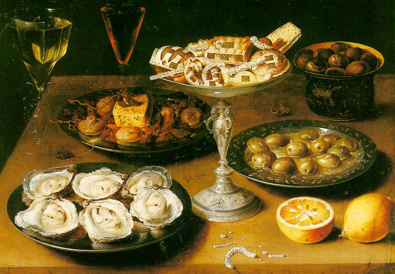 Still Life with Oysters and Pastries